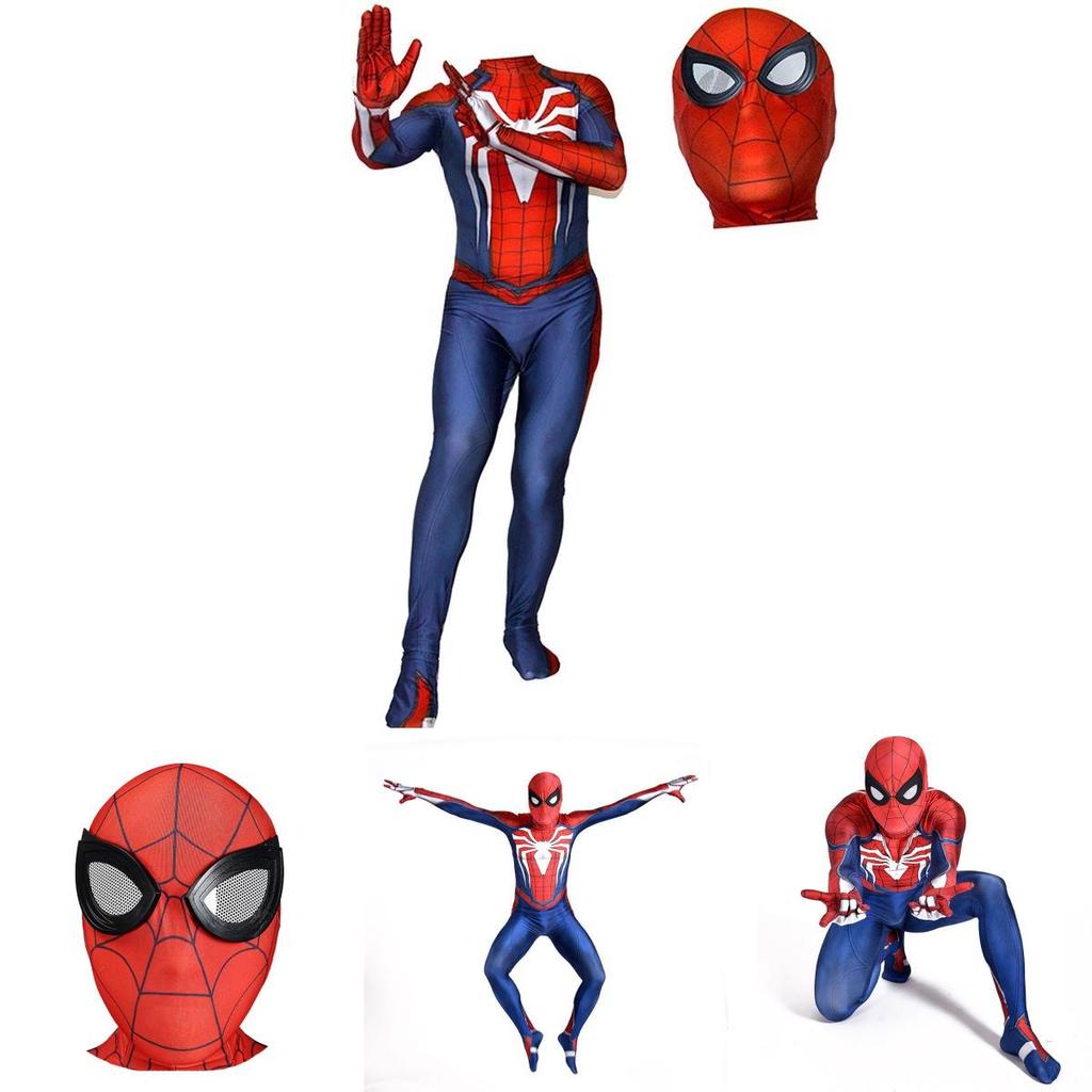 Ps4 Insomniac Spider-man Cosplay Kostüm 3D Druck Erwachsener Kinder Spidey Zentai Anzug Mit Exquisiter Verarbeitung Und Atmungsaktivem Lycra Material