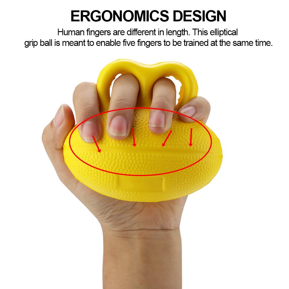Universal Hand Function Trainer Finger Recovery Training Exercising Stress Grip Ball Yellow