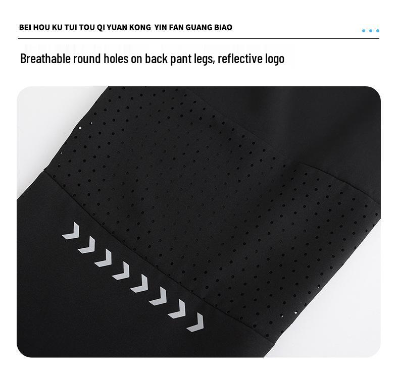 Men's Lightweight Quick-Dry Cuffed Running Pants with Night Vision