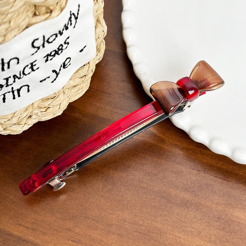 Premium Quality Acetate Spring Hair Claw Clip With Chic Bow Design For Ladies