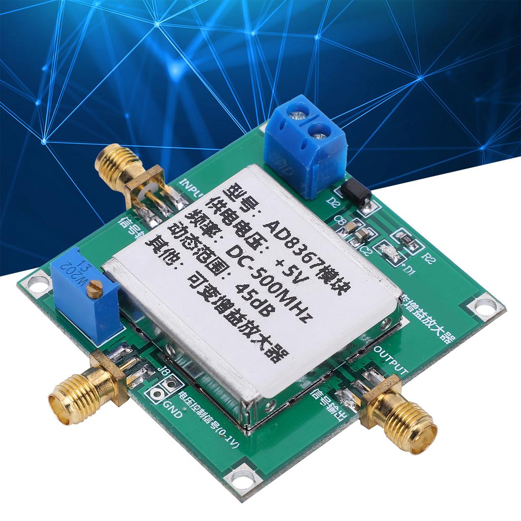 Variable Gain  Amplifie Module 1‑500MHz Radio Frequency Broadband  Module 45dB AD8367