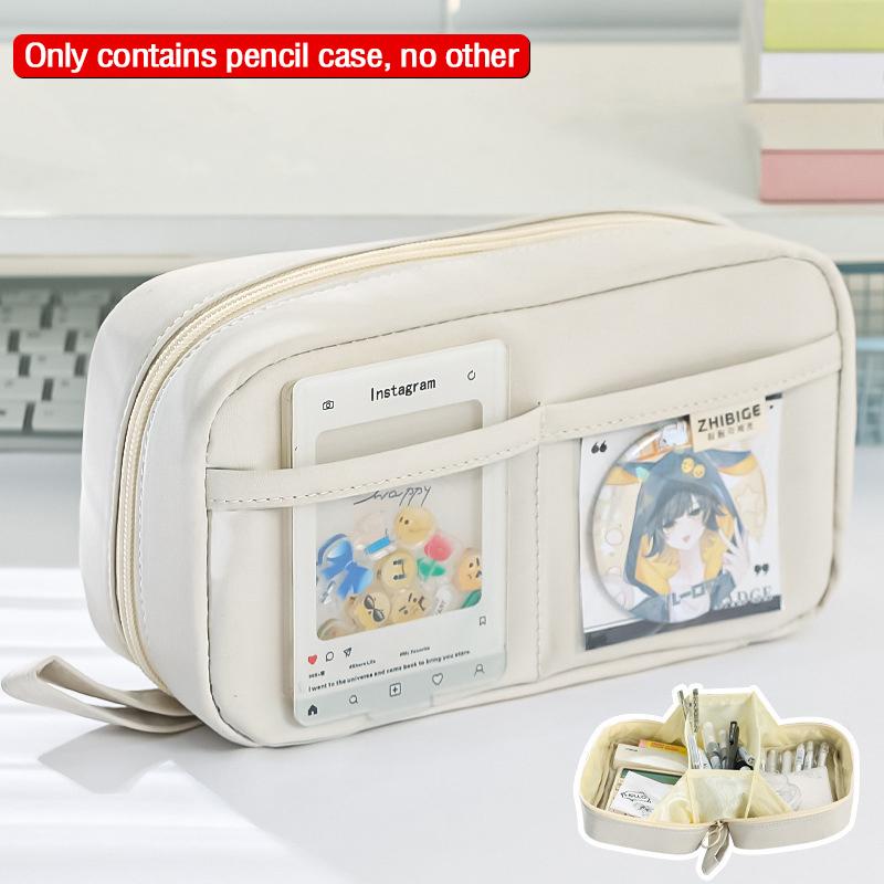 New 5-Layer Transparent Pencil Pouch With Large Capacity And Lightweight Design School Supplies Pencil Cases For Girls