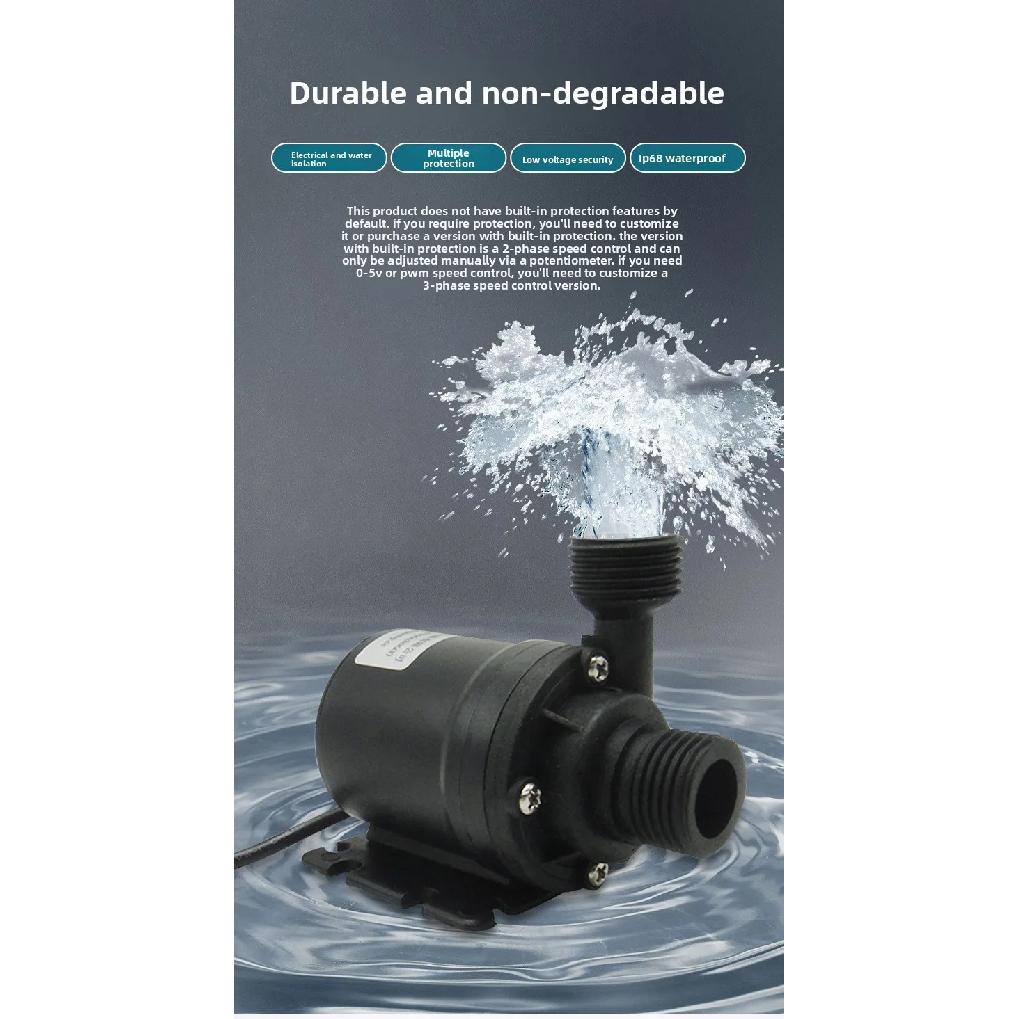 AW500S 800L/H DC12V/24V DC Mini Water Circulation Pump, Mini Centrifugal Pump for Yacht and RV, Ship Pump
