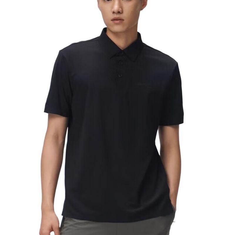 SAUCONY Urban Soft Letter Brand Logo Short Sleeve Polo Shirt Men Tops Black SC2240075A-BK01