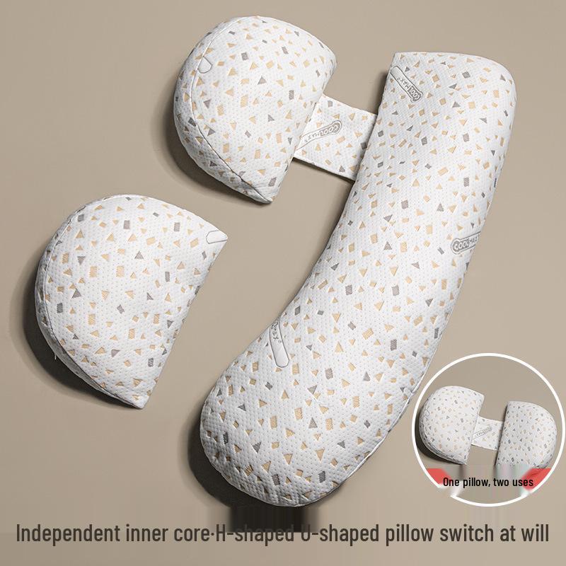 U-Shaped Pregnancy Pillow - Lumbar, Belly, and Back Support for Side Sleepers