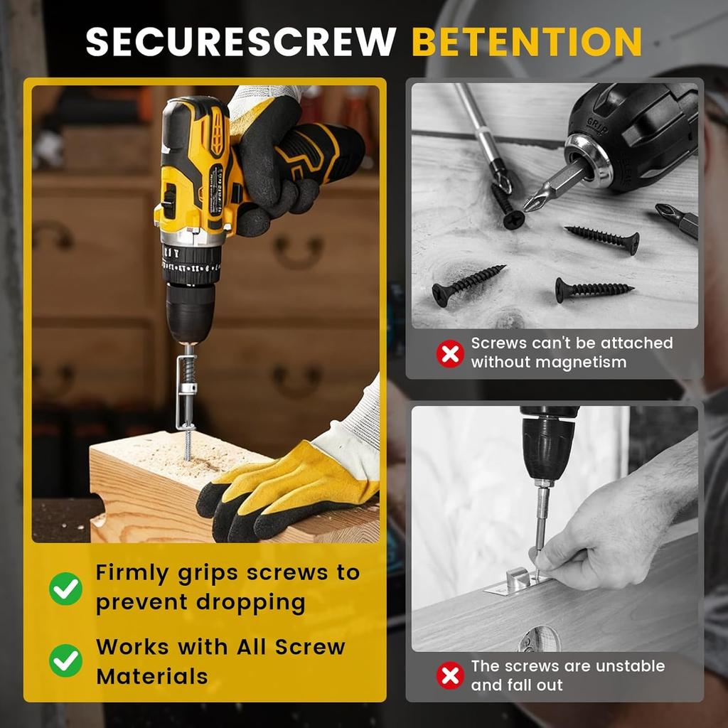 Screw Holder Drill Bit Phillips Anti-Drop Screwdriver Bit Fixing Clamp Set Suitable for Electric Drills Adapter Tool DIY Repair
