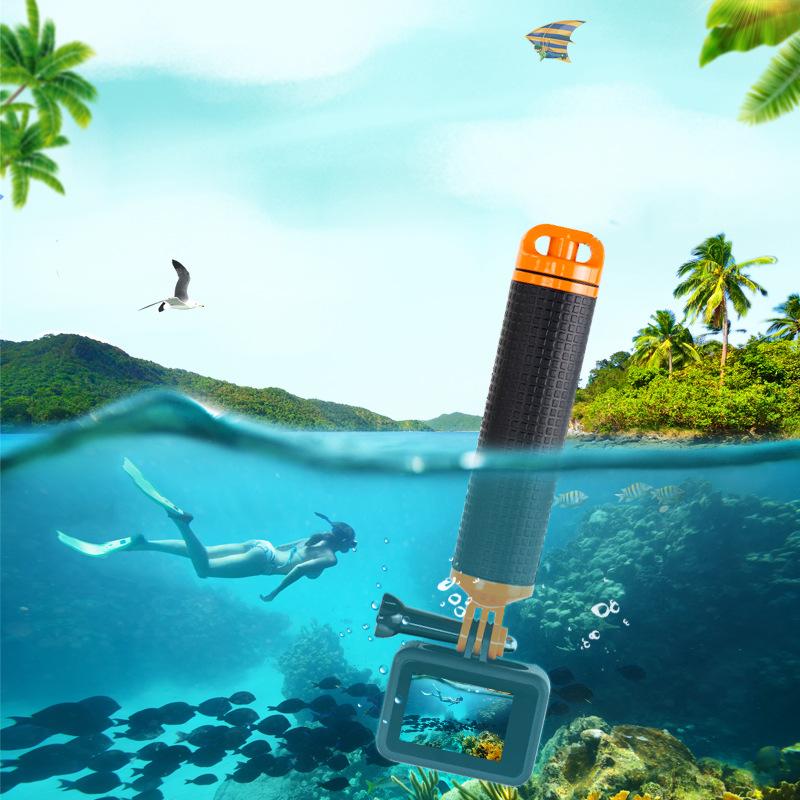 Floating Hand Grip Waterproof Monopod for GoPro Hero 13 12 11 10 9 8 Handler Handle Mount Accessories for Underwater Snorkeling