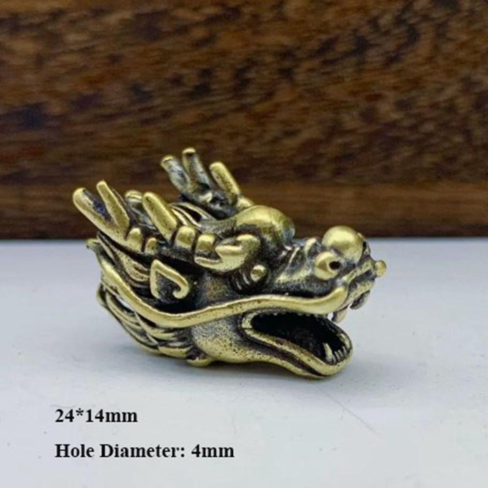 DIY Jewelry Accessories Retro Sculpture Bead Charms Brass Paracord Bead  EDC Outdoor Tool