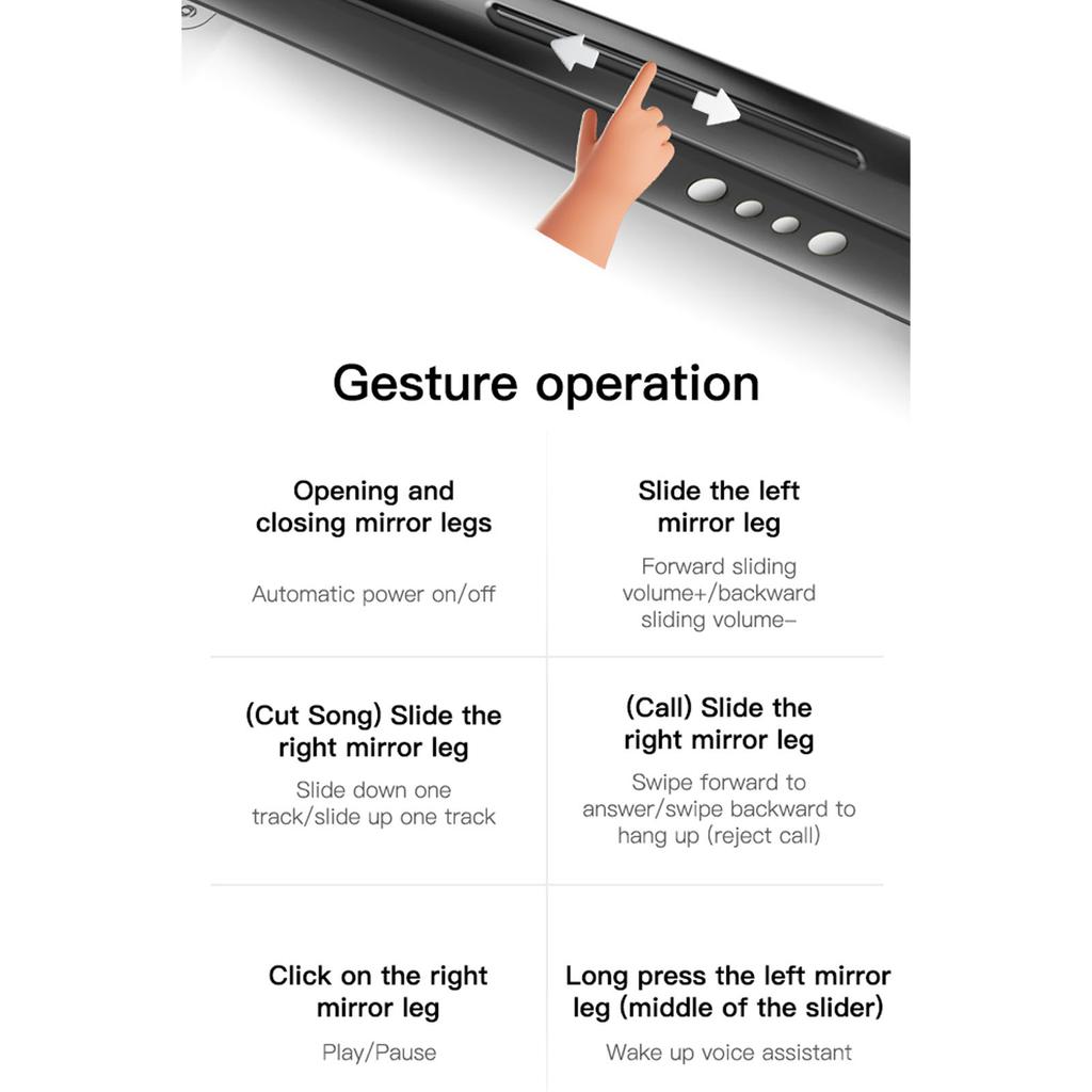 Bluetooth Smart Glasses with APP HiFi Speaker Noise Reduction Mic Ai Translation Glasses Supports 134 Languages for Calling Music Sports