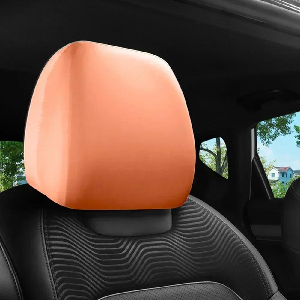 

Car Headrest Cover Headrest Cap Cloth Headrest Cover For Car Truck SUV Auto Universal Wine Red Dark Blue Green Purple Orange помаранчевий