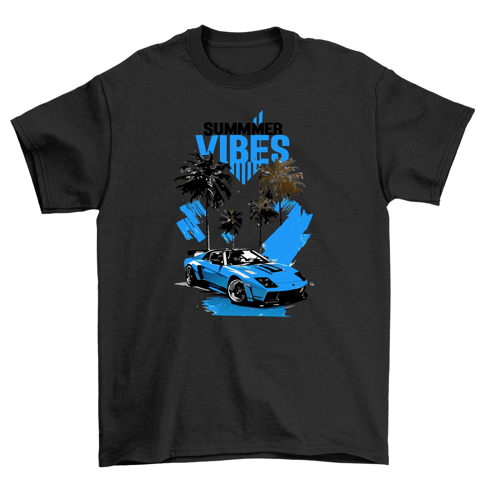 

Summer_33 Beach Vibes T-Shirt Mens Womens Tees Top - Ride into Fun! 100% cotton, Retro-Cool design, U 4XL