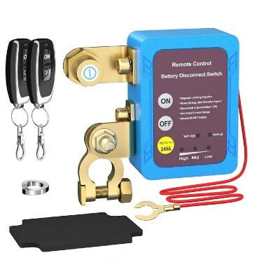 Universal Car Battery Disconnect Switch 12V 24V Remote Control Power Off Relay Anti Leakage Protector For Heavy Duty Trucks
