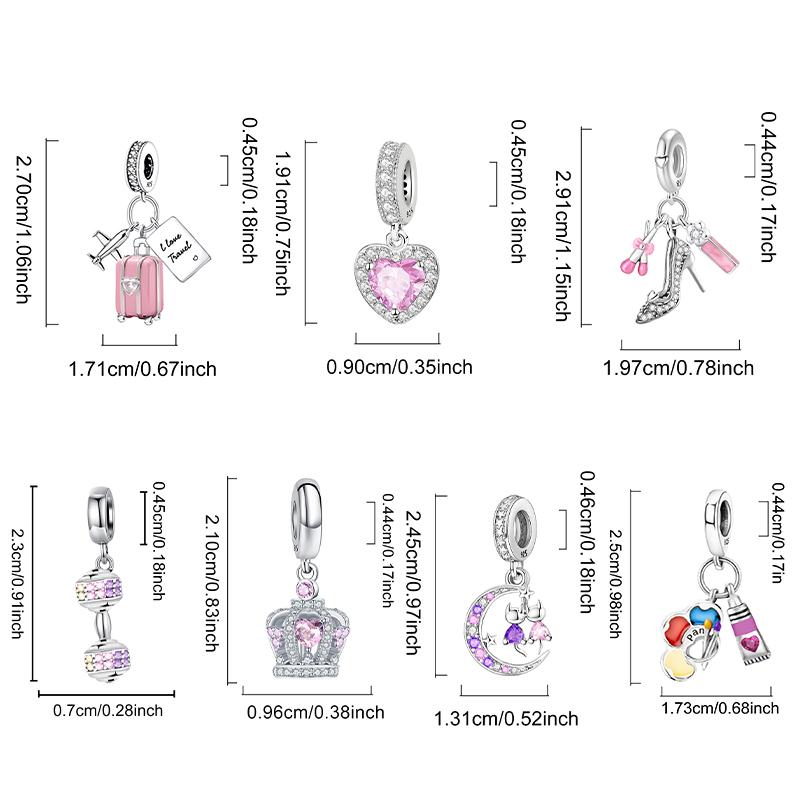 Copper Pink Perfume Crown Charms Beads Fit Diy Bracelet Necklace Making Gift Of High Quality Jewelry For Womens