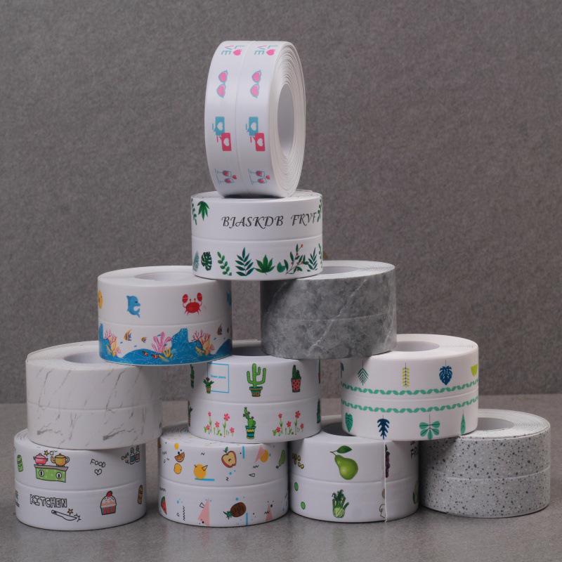 Waterproof Anti-Mold Stickers: Bathroom, Kitchen, Sink, Stovetop, and Toilet Self-Adhesive Grout and Oil-Proof Tape.