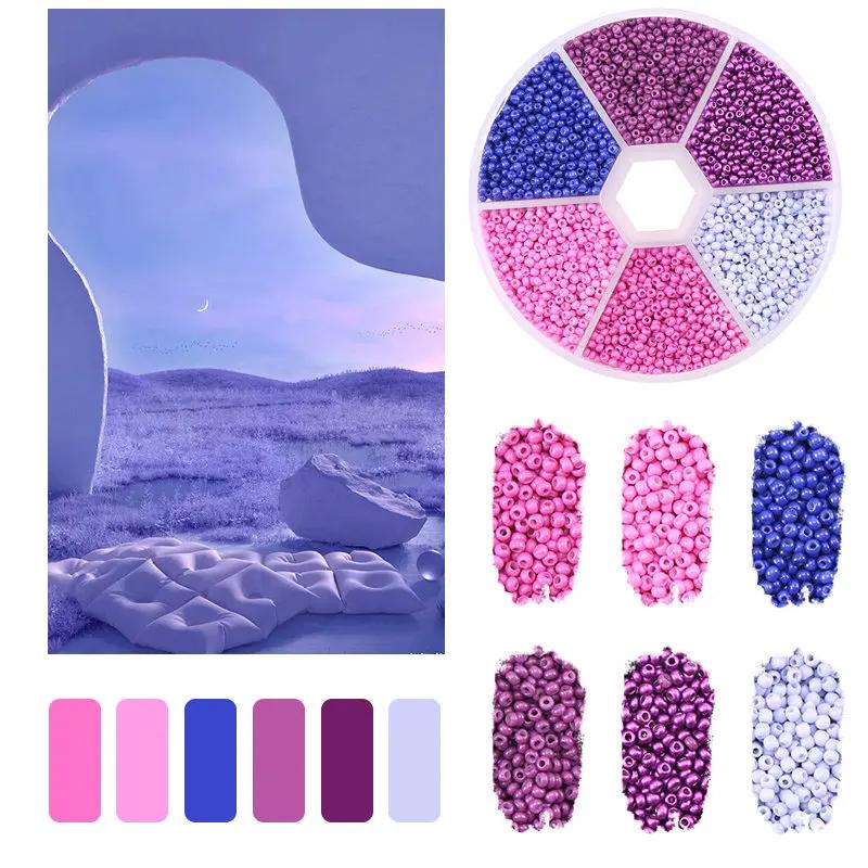 2mm Glass Seed Beads Kit Bracelet Making Kit Small Beads Assortment Colors Craft Loose Beads for Jewelry Making DIY Art Crafts