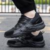 Spring new men's black non-slip and wear-resistant running shoes soft-soled casual sports men's shoes waterproof and lightweight dad shoes