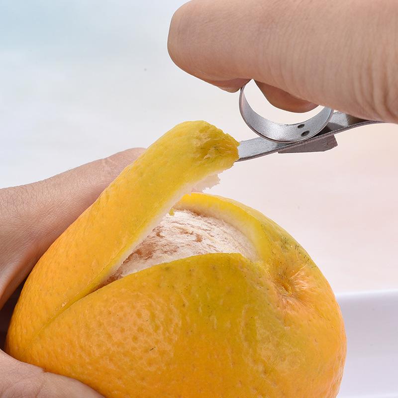 Sbucciatori Arance Sbuccia Arance Facile da Aprire Acciaio Inossidabile Sbuccia Limoni Rimuovi Buccia Frutta Agrumata Affettatore Sbucciatura Gadget da Cucina