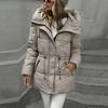 Casual Padded Zipper Cozy Thickened Warm Winter Hooded Cotton Coat Women Chic Fashion Female Outerwears
