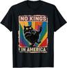 No Kings In America Black Cat Political Anti Trump Unisex T-Shirt