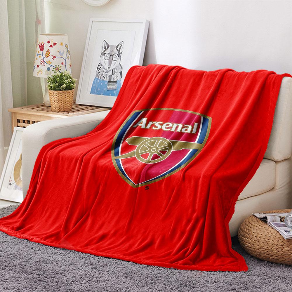 1PC Arsenal F Patterned Flannel Blanket Suitable For All Seasons for Home Decor Warmth and Comfort Gifts Holiday Present