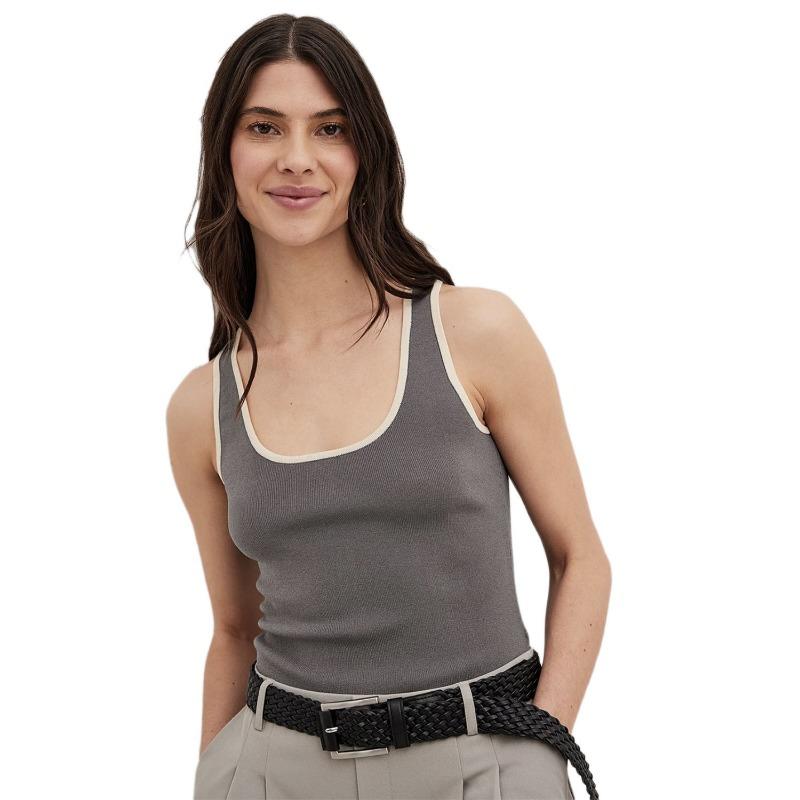 Spring and Summer Women's Color Clashing Can Be Two-wear Peplum Tank Tops