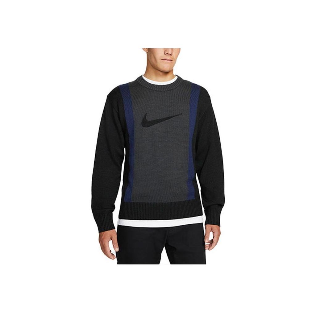 Nike Sb Color-Block Crew Neck Sweater Men Tops Gray DD0579-010