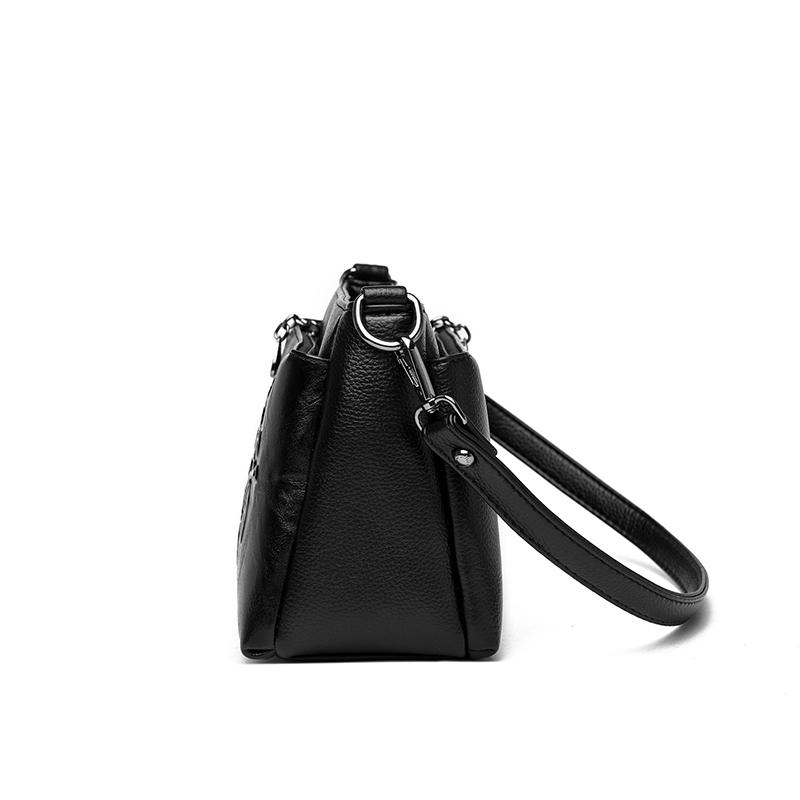 Damen Geprägte Blume Umhängetasche Vintage Florale Schulterhandtasche PU-Leder Tägliche Pendlertasche Lässige Mehrzweck-Geldbörse für Mama Arbeit Einkaufen