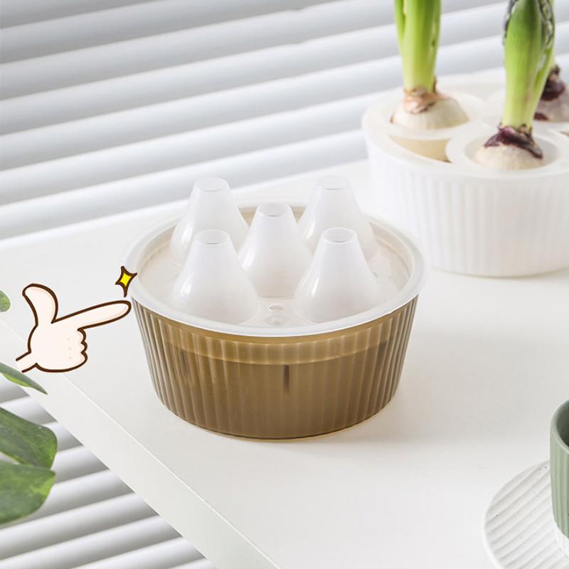 Hyacinth Tulip Seed Hydroponic Flowerpot 3/5Holes Pots For Plants Soilless Plant Pot Lazy Hydroponic Flower Pot Home Decoration