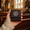 Spiritual Practice Tool Portable Catholic Altar, Handmade Pocket Prayer Shrine, Faux Leather Folding Altar Foldable Devotional Religious Gift