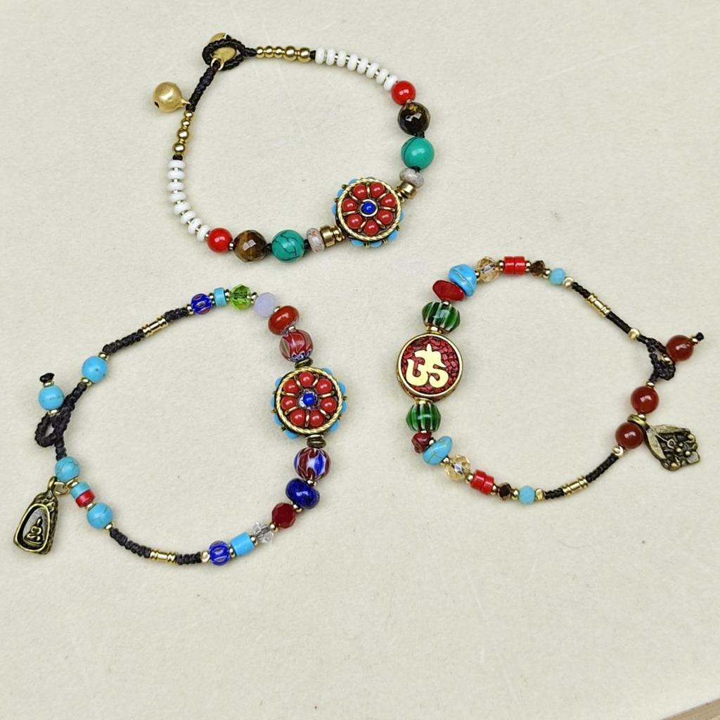 Tibetan Handmade Woven Ethnic Bracelet - Artistic, Versatile, Adjustable Rope with Unique Design