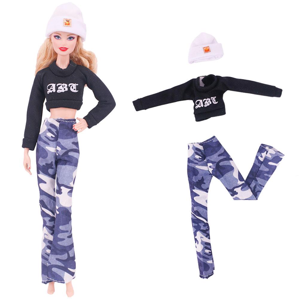 

Одежда для куклы Спортивный костюм Наряд Платье Мода Пальто Худи Топ Брюки Шляпы Одежда Для 30см Куклы&1/6 BJD Кукольные Аксессуары Игрушка no doll