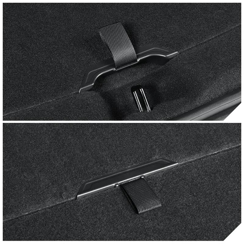 Car Rear Trunk Rope Draw String Hook Loop Organizer for Tesla Model Y Juniper 2025 Trunk Cover Handle Car Interior Accessories