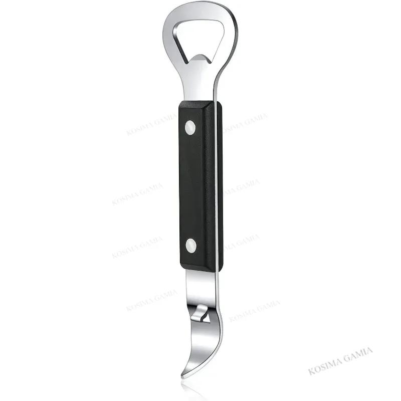 2 in 1 Stainless Steel Can Opener Manual Punch Can Opener Beer Opening Tools Jar Opener for Weak Hands Removes Tight Jar Lid