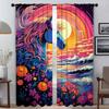 Horse Curtains for Living Room Curtain Partition Halloween Decoration Home Interior Curtains 2 Pieces Tulle for Bedroom Shades