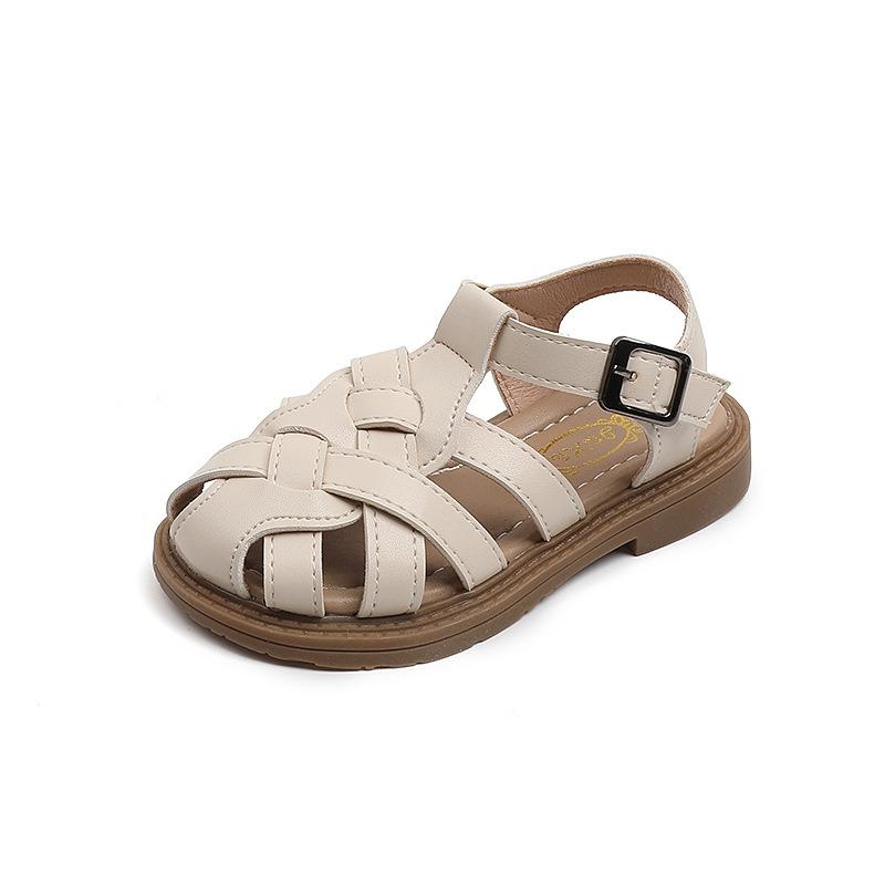 New Summer Children's Sandals, Boys' Toe-protecting Beach Shoes, Girls' Soft-sole Fashion Roman Sandals, Korean Style