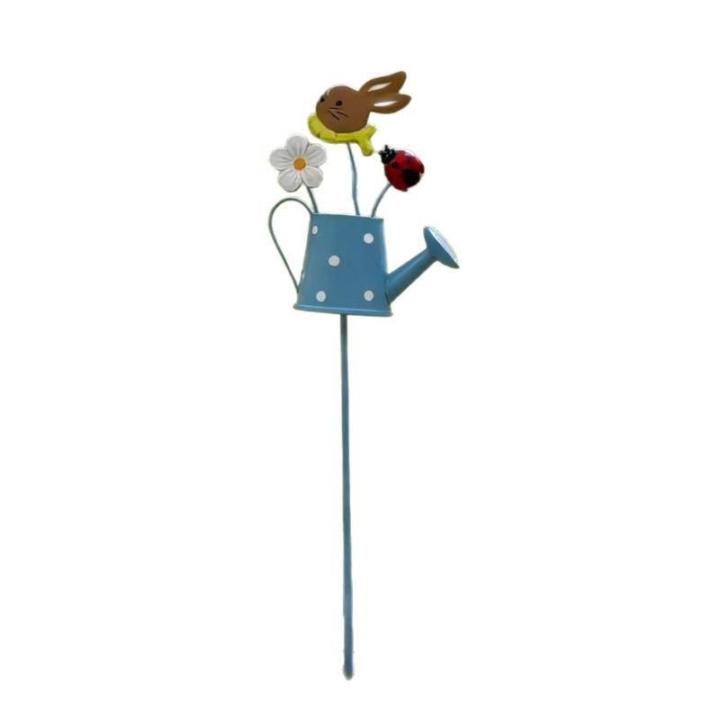 Artistic Iron Flower Petal Ground Spikes Decorative Garden Stakes For Enhancing Garden Or Patios Aesthetics