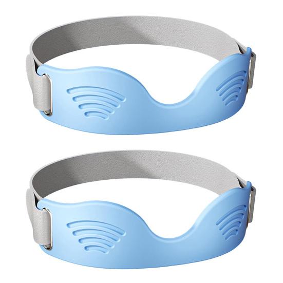 

2Pcs Adjustable Patella Straps Silicone Knee Support Band for Running Sports Pain Relief Knee Cap Knee Brace for Intense Sports синий