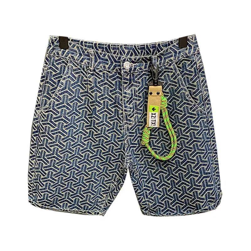 Men's Retro Summer Loose Fit Denim Work Shorts