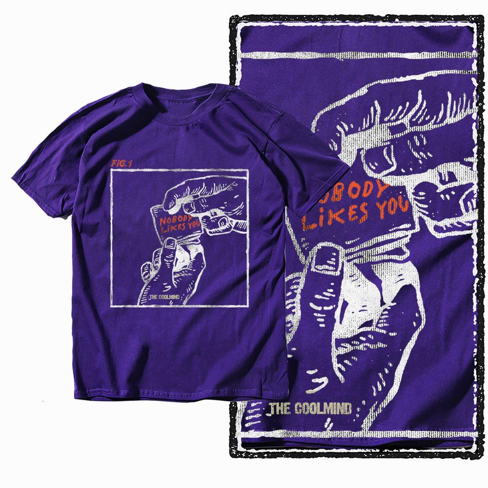 G09 Lila Baumwolle Unisex Große Größe Kreatives GrafikT-Shirt Streetwear Cool Vintage Rundhals Unisex T-Shirt Tshirt
