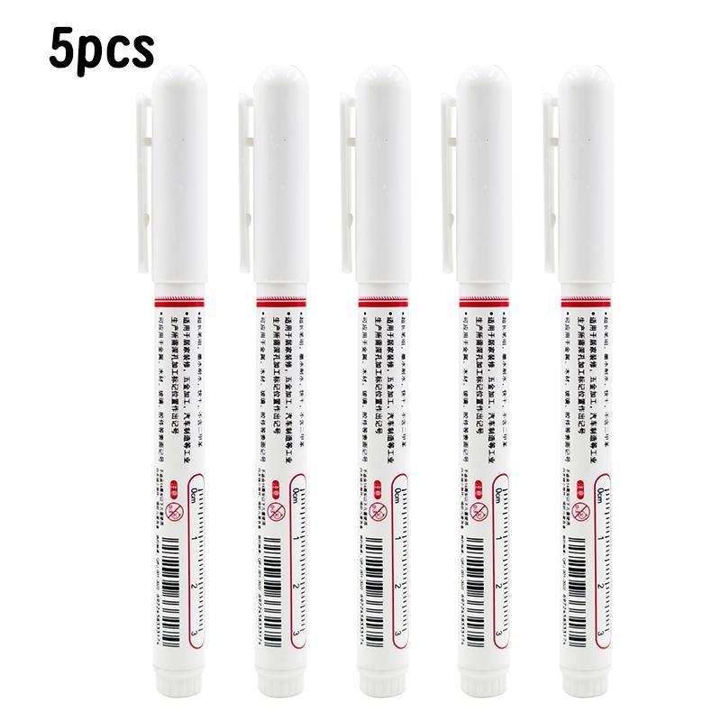 5 Long pointed marker pens 5pcs белый