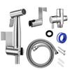 Steel Bidet Hand Shower with 2 Way Diverter &Hose Toilet Sprayer Gun Self Cleaning Bidet Sprayer Set for Hygiene and Pet Bathing
