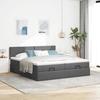 VidaXL Ottoman Bed Frame with Mattress Dark Grey 200x200cm Fabric, Bed Frame, Upholstered Bed Frame, Bed Frame 3311981