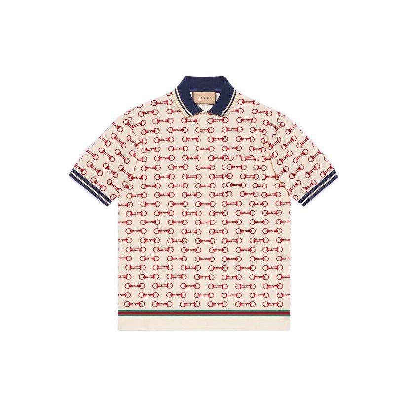 Gucci FW22 Polo Shirt Men's Ecru 717391-XJEWA-9376