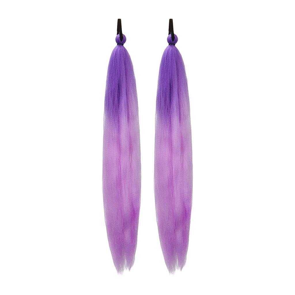 2PCS Colorful Elastic Rope Rubber Band Boxing Braid Wig Ponytail Hair Extensions