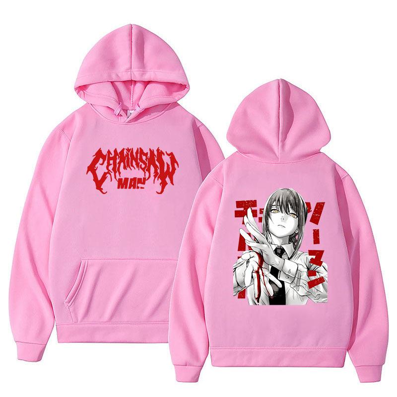 Chainsaw Man Makima Autumn Winter Men Hoodie Vintage Unisex Pullover Men Vintage Graphic Hoody Tops Oversize Clothing