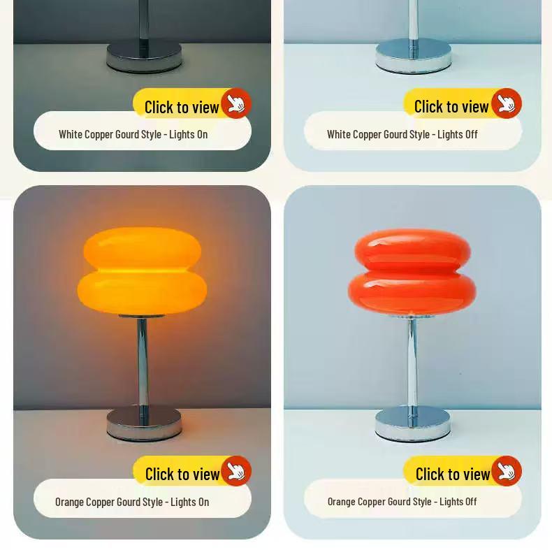 Bauhaus Minimalist Glass Table Lamp for Bedroom & Dining - Unique Gift
