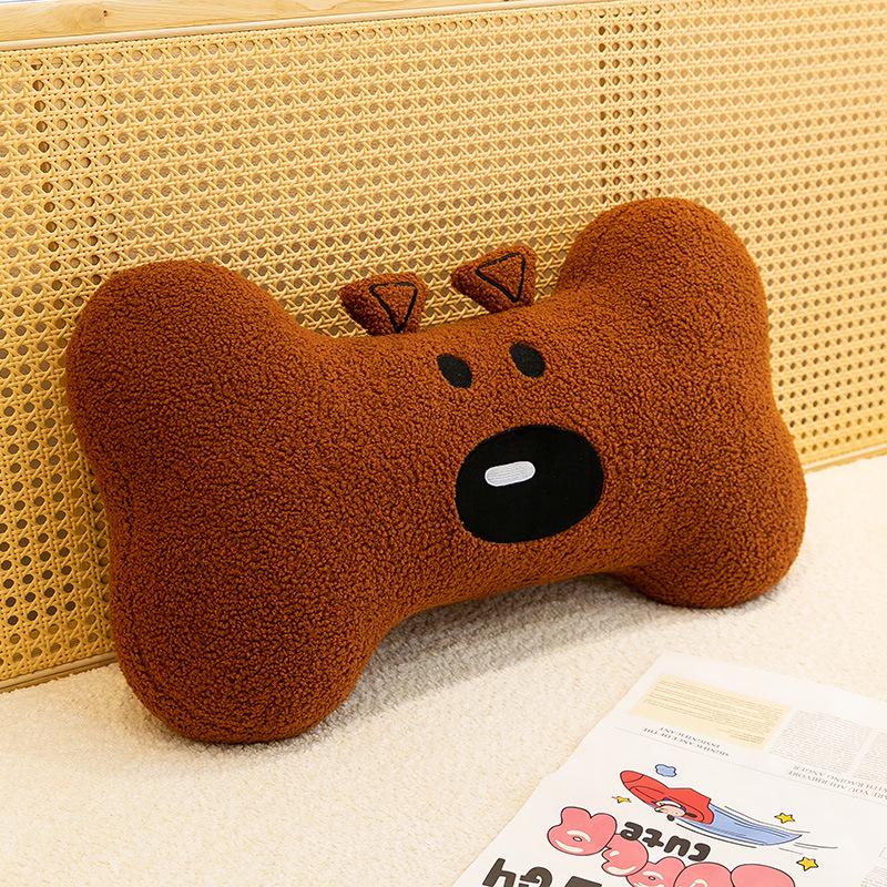 Adorable Puppy Bone Plush Hugging Pillow - Cozy Gift for Girls