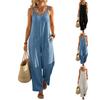 Ladies' Color Casual Fashion Wide Leg Pocket Jumpsuit