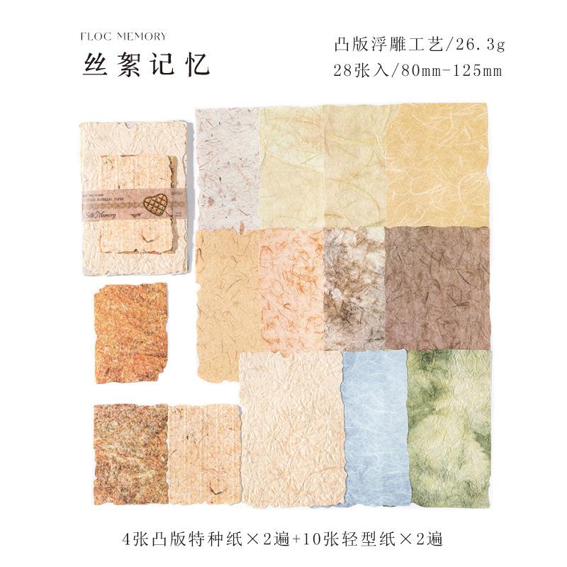 28 Blatt Scrapbook-Papier Vintage Journaling-Zubehör Bastelsets für Planer Ästhetisches Collage-Album Bilderrahmen