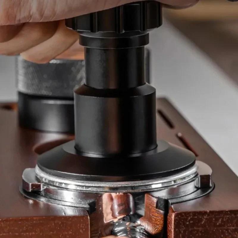 51/53/58.35mm Coffee Impact Tamper Powder Press Threaded Bottom Constant Pressure Rotating Espresso Tamping Hammer Coffee Tool